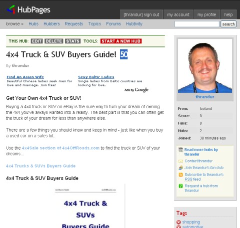 4x4 Hubpages